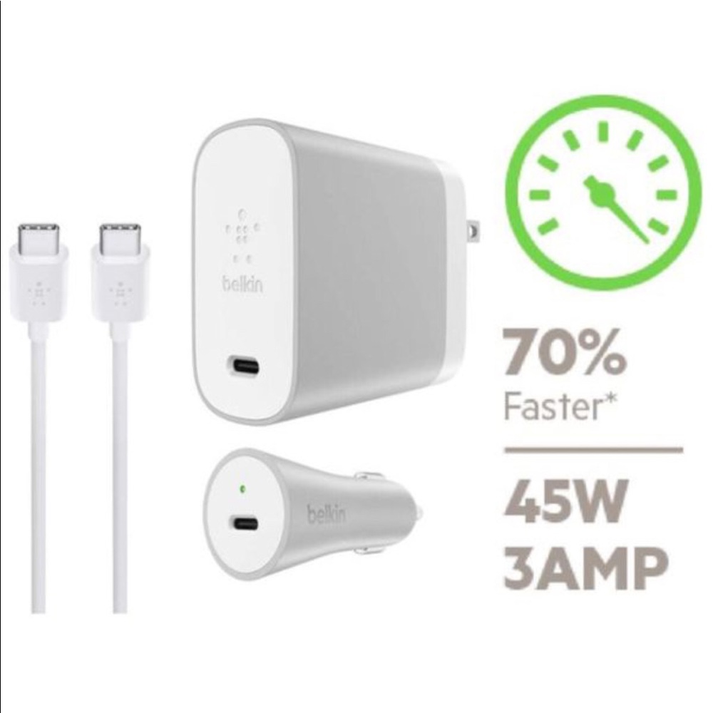 Belkin USB-C Home + Car Charge Kit (USB Type-C)